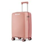 Provogue Coral Hard-Sided PP 55 Cm Suitcase/Cabin Trolley Bag Small| Expandable Space with 8 Wheels Trolley Bags for Travel |Lightweight with Combination Lock|5 Year Warranty (Tea Rose/Redwood)