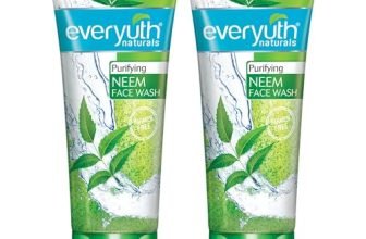 Everyuth Naturals Purifying Neem Face Wash|Antibacterial Neem&Tea Tree Oil|Hydrated,Clear&Healthy Skin|Paraben Free|100% Soap Free|Oily,Dry,Normal,Combination&Sensitive Skin -150 G (Pack Of 2)