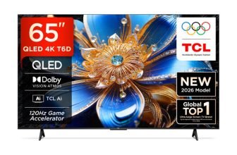 TCL T6D 163.83 cm (65 inch) QLED Ultra HD (4K) Smart Google TV 2026 Edition with HDR10+ Dolby Vision- Atmos 28W HVA Panel TCL AI Slim & Uni body Design(65T6D)