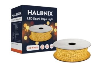 Halonix 10 Meter Waterproof Rope Light | High 120 Led/Meter | Rope Light for Home Decoration | Festive Light | Strip Light | Diwali Light | Plug-n-Play | Pack of 1 (Yellow)