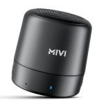 Mivi Play Bluetooth Speaker with 12 Hours Playtime. Wireless Speaker Made in India with Exceptional Sound Quality, Portable and Built in Mic-Black