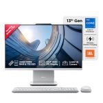 Lenovo IdeaCentre AIO Intel Core i7-13620H 24″ FHD (24GB RAM/1TB SSD/Win11/Microsoft 365 Basic + Office Home 2024/Wireless Charging/Wireless EOS Keyboard & Mouse,Grey) All-in-One Desktop