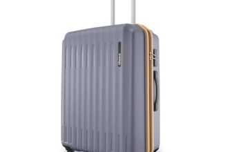 Safari Genius Alley 66cm Medium Check-in Trolley Bag Hard Case Polypropylene, 4 Spinner Wheels, 360° Wheeling Luggage, Travel Bag, Suitcase for Travel, Trolley Bags for Travel, Grey