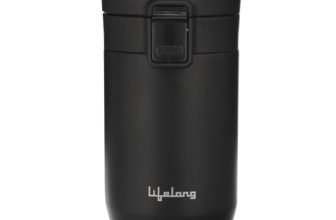 Lifelong 260ml Insulated Coffee Mug | 3-Layer | Steel-Copper-Steel Vacuum Insulated Tumbler | Travel Mug | Double Lock Leak-Proof Lid, Food Grade Spout, Antislip Base | Portable Coffee Car Cup Holder