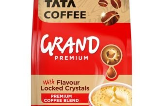 Tata Premium Instant Coffee, 90g/100g Pouch, 100% Pure Coffee, With Flavour Locked Decoction Crystals, Rich Aroma & Great Taste
