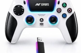 Ant Esports SUPRENOVA RGB 3-Mode Wireless Gaming Controller,1000Hz HallSense Precision Joysticks,BT,2.4GHz & Wired,Macros,Touchpad,Fast Type-C Charging, PS4, Mobile, Android TV, PC & Console Gaming