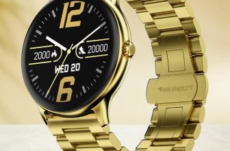 Fire-Boltt Ninja Talk 35.3mm (1.39) Round Bluetooth Calling Metal Body,120 Sports Modes Smartwatch(Gold Chain Strap, 1.39)