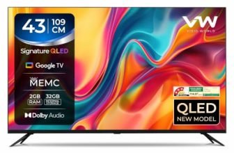 VW VISIO World 109 cm (43 Inches) SmartChioce Pro Series 4K Ultra HD Smart QLED Google TV VW43GQ2