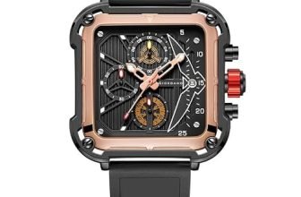 Giordano Multifunction Watch for Men – Perfect Blend of Style and Utility” | Water Resistant Square dial Unique Design Wrist Watch for Man | Best Gift for Males