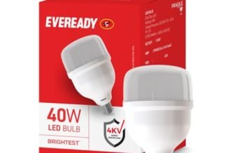 EVEREADY 40W LED Hammer Bulb, B22 Base, Cool Day Light (6500K) | High Lumens, Energy Efficient, 4KV Surge Protection, Mercury-Free, B22 Base