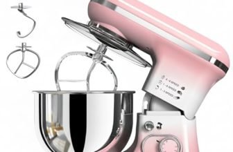 INALSA Stand Mixer 1200W|Pure Copper Motor|5.4 L SS Bowl With Splash Guard|Accessories Included|Dishwasher Safe|Baking,Cake Mixer,Kneading-Kratos(Dual Pink)