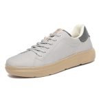 Plaeto Classic Sneakers for Men, Grey/Honey, UK 9