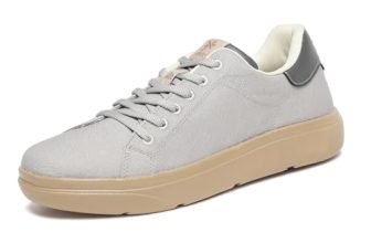 Plaeto Classic Sneakers for Men, Grey/Honey, UK 9