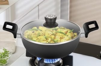 Borosil 2 L (22 cm) Hard Anodized Deep Kadai with Glass Lid | Aluminium Grade 3003 | Glossy Exterior & Matt Interior | Even Heat Distribution | Easy to Clean | 5 Years Warranty