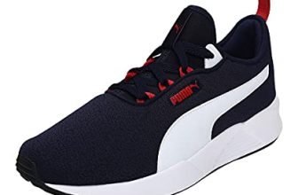 PUMA | Rivel Men’s Shoes | Peacoat-High Risk Red-White | 7UK