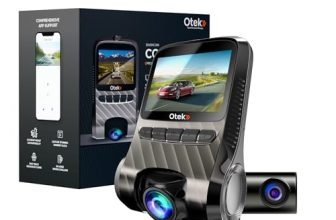 OTEK Copilot 2K Dashcam, 1440P Front Camera, WiFi & GPS, 140° Wide Angle, Night Vision, G-Sensor, Super Capacitor, 2” Display, App Control, 128GB Support