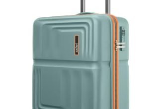 Safari Roma Hard Luggage Trolley Bag with 8 Wheels Cabin Size Carry on Suitcase – Sage Green