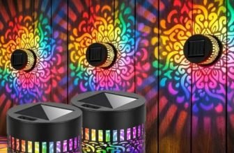Solar Powered Mandala Projector Lamp with 7 Colour Changing Night Decor | Automatic dark sensing mechanism · Intricate metal cutouts · Waterproof housing