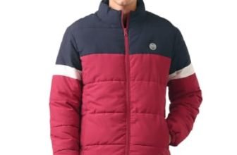 High Neck Colour Block Jacket