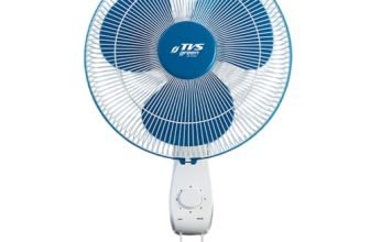 TVS GREEN Zesto Wall Fan 400mm|1350 RPM Silent Operation |3 Speed Control |Rust Proof ABS Blades | Wide Angle Oscillation | 25 Hours on 1 Unit Electricity | Blue | 3-Year Warranty