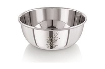 Neelam Stainless Steel 5, 22 Gauge Lazer Etching 150 ml Vati, Dinner Bowl Katori Serving Vati, Durable Quality, Elegant, Perfect for Serving Snacks, Desserts, and Condiments,Sliver