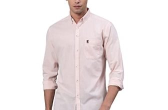 Red Tape Men’s Peach Color Cotton Shirt | Cotton Shirt | Comfortable Shirt for Men_RFS0213-M