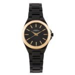 French Connection Equinox Black Hexagonal Dial Womens Analogue Watch FCH11BM