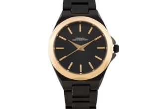 French Connection Equinox Black Hexagonal Dial Womens Analogue Watch FCH11BM
