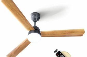 LONGWAY Luminair Max 1200 mm BLDC Ceiling Fan with Remote Control & LED Light | BEE 5 Star Rated Energy Efficient | Ultra High Speed 3 Blade Anti-Dust Decorative Ceiling Fan (Golden Birch, Pack of 1)