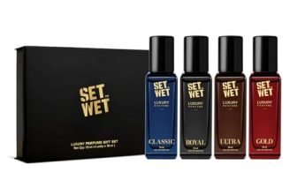 Set Wet Luxury Perfume Gift Set | Perfume for Man | 4x18ml | Gifts for Men | Woody, Amber, Musk Premium Fragrance Scent