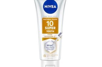 NIVEA Super 10 Youth Body Serum Lotion 170ml | Niacinamide Retinol 120X Vitamin C Body Lotion SPF15 Daily Sunscreen | Skin Tightening, Lightweight, Fast Absorbing Moisturizer | Youthful & Firm Skin in 5 Days