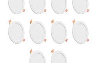 Crompton Platina Star Slim Recessed Edge Lit Panel 15Watt LED Round (Pack of 10, Cool Day Light) 6 inch Cut-Out and Ultra Slim Panel