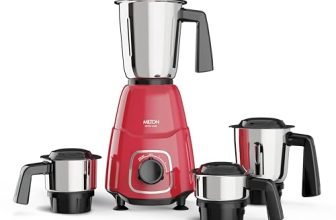 Milton Spire Mixer Grinder, ISI Certified, Grindstone Blade Technology, 4 Jar, 550 W (21000 RPM), 5 yr motor warranty, 2 yr product warranty I Red