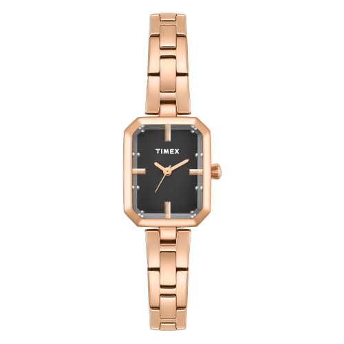 TIMEX Octogonal 20mm Black Dial Analog Women Watch – TWEL29802