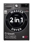 LG 15/8 kg Washer with Dryer Fully Automatic Front Load Washer Dryer with AI Direct Drive Technology, Wi-Fi Enabled, Allergy Removal with Steam & Turbo Wash Ready to Wear Clothes with In-built Heater Black(FHD1508STB)