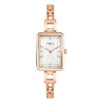 TIMEX Silver-Tone Rectangle Dial Analog Women’s Watch – TWEL22802