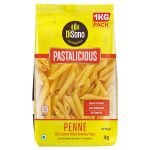 DiSano Penne Pasta 1kg, Healthy Pasta, Made with Durum Wheat Semolina, Suji, No Maida, Source of Protein & Fibre, Non-Sticky