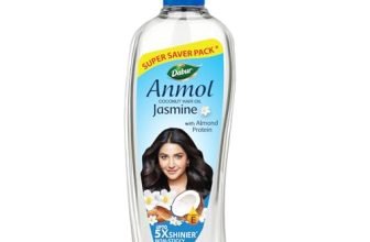 Dabur Anmol Jasmine Coconut Hair Oil, 475ml |Strong, Soft & Shiny Hair (Pack of 1)