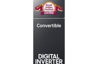 Samsung 236 L, 3 Star, Convertible, Digital Inverter Frost Free Double Door Refrigerator (RT40H28U3FHL, Black DOI, 2026 Model)