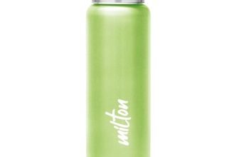 MILTON Aqua 750 Stainless Steel Water Bottle 750ml, Single Walled, ISI Certified I Leak Proof Lid, Rust Proof I For School, Office, Gym I Pista Green