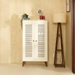 Green Soul Zuvio 2 Door 4ft | Engineered Wood Ventilated Shoe Rack | 5 Shelves, 2 Doors | Stores up to 16 Pair of Shoes | 3 Year Warranty | Oak & White | Installation Provided | Installation Provided