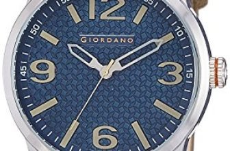 Giordano Casual Wrist Watch for Men Leather Strap Round Dial| 3 Hand Mechanism Analog Formal Watch – A1049