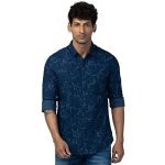 Spykar Men Sulphur Grey Cotton Slim Fit Checkered Shirt