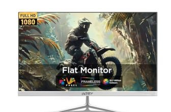 Intex 22 Inch Flat Gaming Monitor | Full HD 1080p | 120Hz Refresh Rate | VA Panel | Frameless Design | Built-in Speakers | HDMI & VGA | Gaming & Office Use
