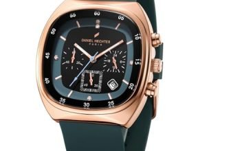 Daniel Hechter Paris Bercy Collection Modern Chronograph Watch for Men with Square Dial and Silicon Band-DHM1001