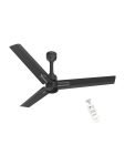 Polycab Wizzy Neo100% CopperHigh Air Delivery with 4 Year Warranty BLDC Motor with Remote 1200 mm Ceiling Fan(5 Star | Matt Black Silver | Pack of 1)