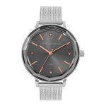 French Connection Analog Gunmetal Dial Women’s Watch-FC1318SM-A (Silver)