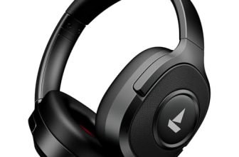 boAt Rockerz Plus 550 ANC, (~40dB) Hybrid ANC, 80Hrs Playback, 40ms Low Latency Beast Mode, 40mm Drivers, BT v5.4, Bluetooth Headphones, Wireless Headphone with Mic (Cosmic Black)