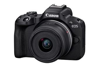 Canon EOS R50 RF-S18-45mm f/4.5-6.3 is STM Mirrorless Camera (Black)- 4K Video Vlogging with 24.2 MP