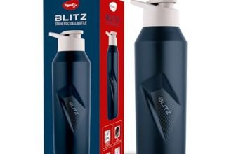 Pigeon Blitz Stainless Steel Water Bottle With Sipper Cap | Eco friendly | BPA Free | Water Bottle for Office, Gym, School, Yoga, Trekking, Adults & Kids| 975 ML, Blue
